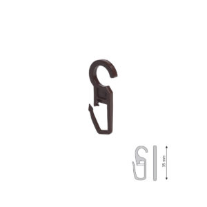 Faltenlegehaken Öse 10mm für Gardinenstangen Ø28mm, 10 Stück