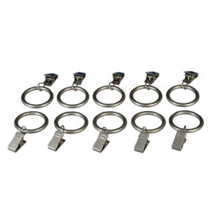 Gardinenringe für Gardinenstangen mit Klammer Landhaus ø 16 mm