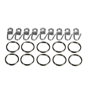 Gardinenringe für Gardinenstangen mit Faltenlegehaken ø 12 mm