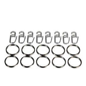 Gardinen-Ringe mit Faltenlegehaken für Gardinenstangen ø 12 mm