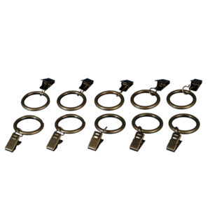 Gardinenringe für Gardinenstangen mit Klammer Landhaus ø 16 mm