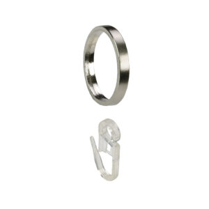 Gardinenringe für Gardinenstangen mit Faltenlegehaken France ø 2