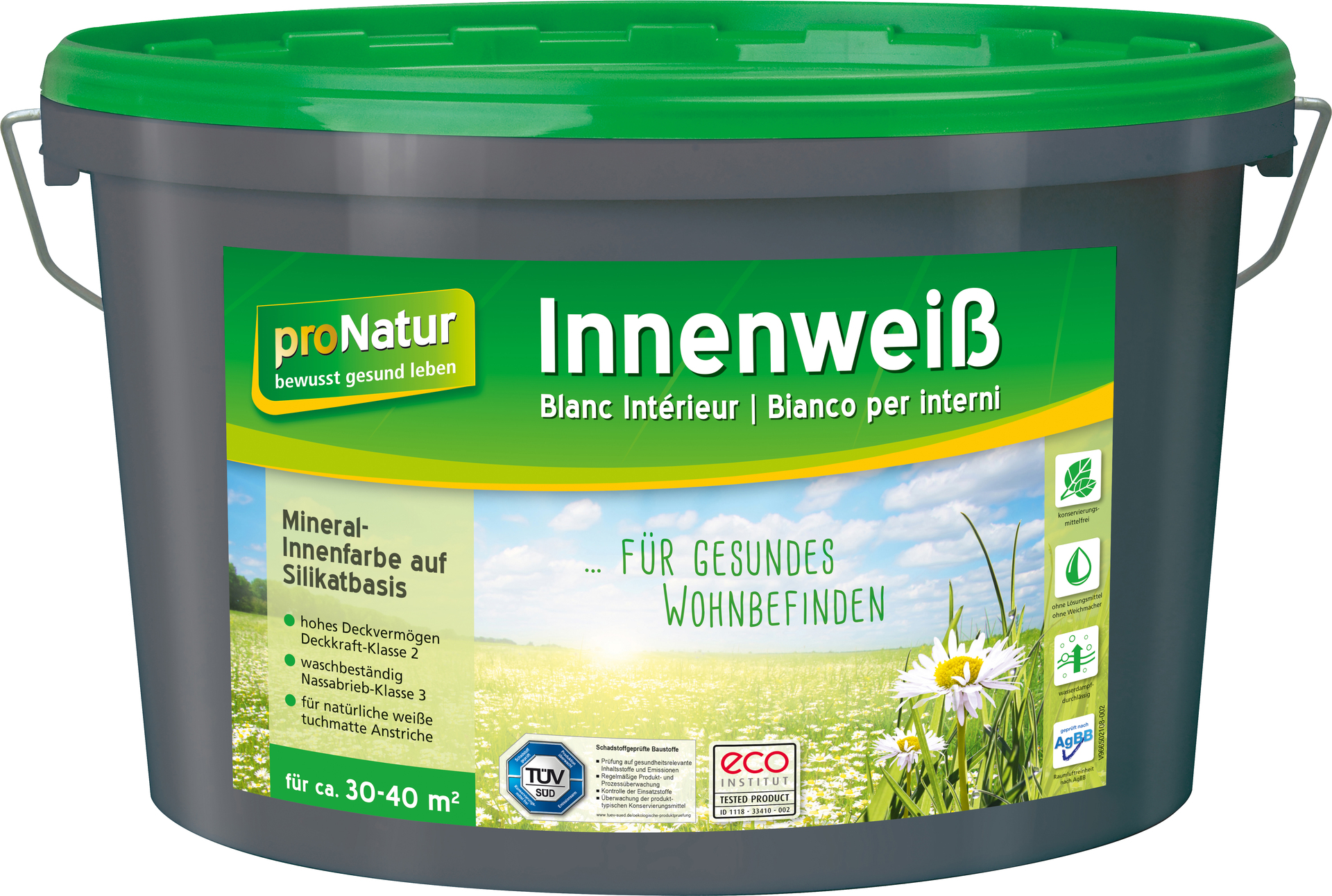 pronatur Innenweiß Silikat-Mineralfarbe 1 pronatur Innenweiß Silikat-Mineralfarbe