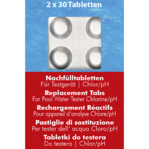 Nachfülltabl. f. Wassertestgerät (Chlormethod.), geblistert