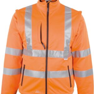 Warnjacke,Softshell, Gr. L, leuchtorange