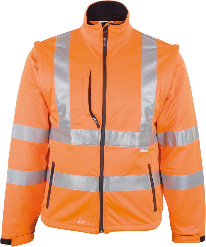 Warnjacke,Softshell, Gr. XL, leuchtorange 1 Warnjacke,Softshell, Gr. XL, leuchtorange