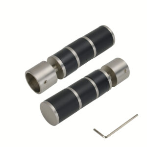 Endstück 20 mm Pur Zylinder Nr.1 vernickelt/schwarz