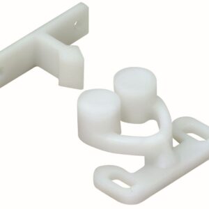 Kunststoffschnäpper, zum Anschrauben, weiß