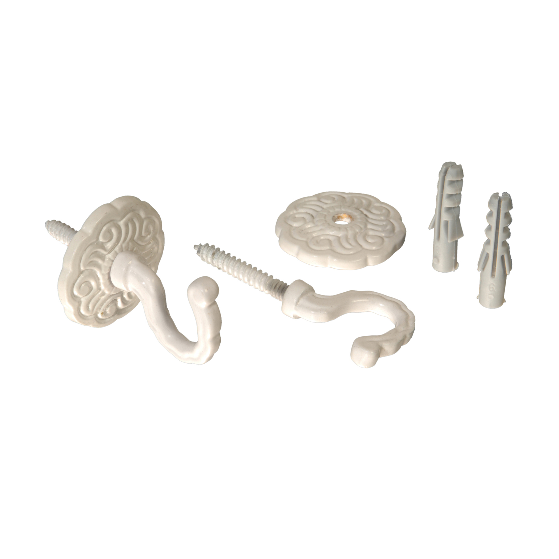 Rosettenhaken Standard für Gardinen, 2 Stück 1 Rosettenhaken Standard für Gardinen, 2 Stück