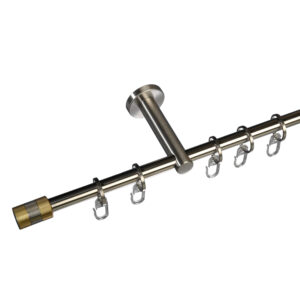 Gardinenstange Stamp 12 mm Stilgarnitur aus Edelstahl