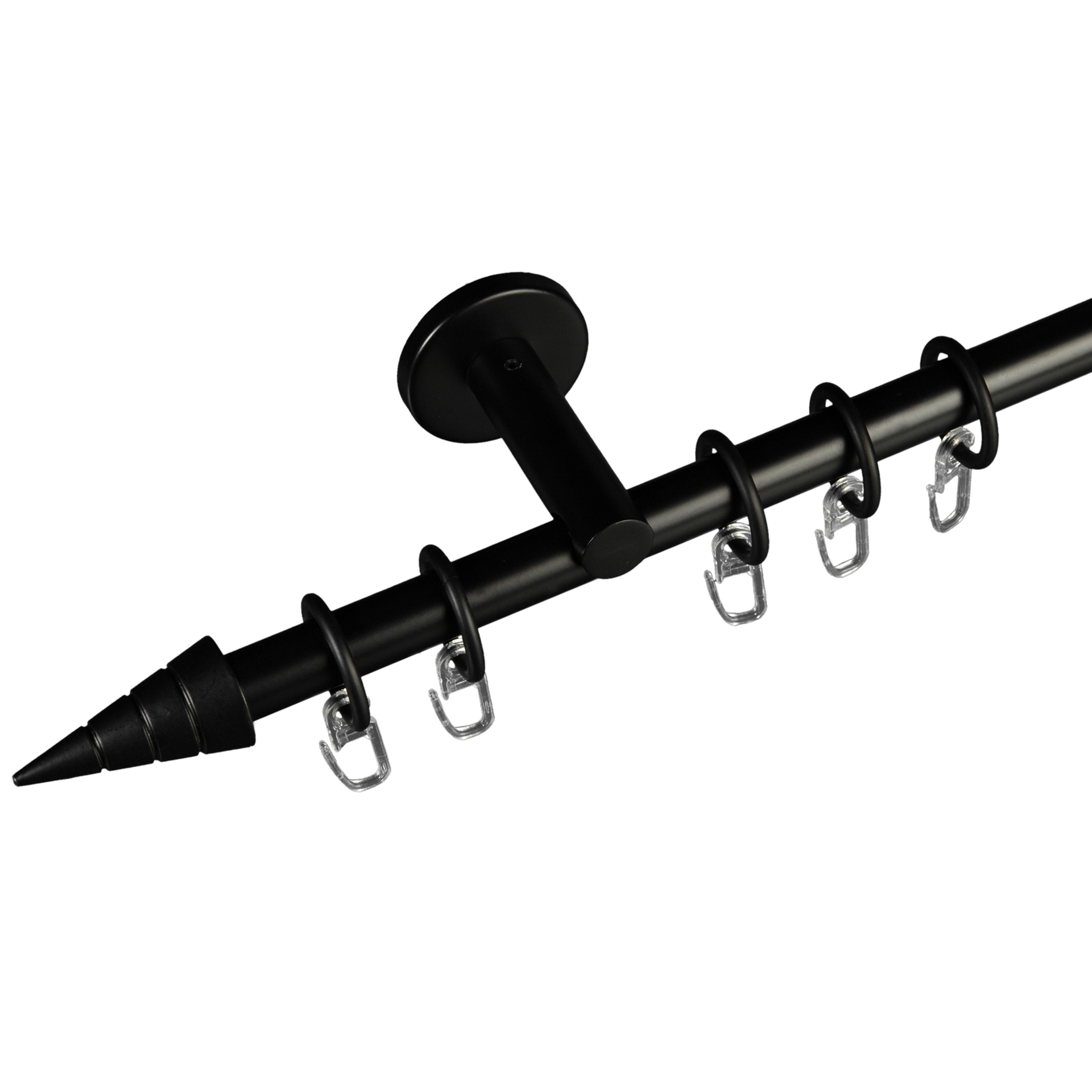 Gardinenstange Kegel mit Rille 16 mm Stilgarnitur 1 Gardinenstange Kegel mit Rille 16 mm Stilgarnitur