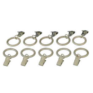 Gardinenringe für Gardinenstangen mit Klammer Landhaus ø 16 mm