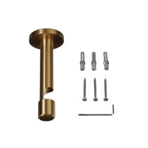 Träger mit Schraubkappe für Gardinenstangen Inox/Messing