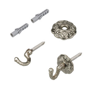 Rosettenhaken Standard für Gardinen, 2 Stück