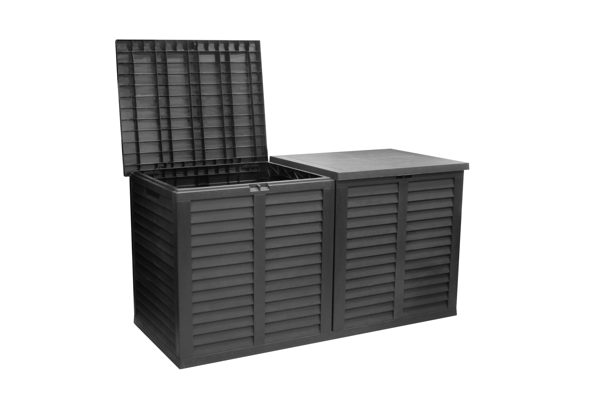 Loungekissenbox 640l im Holzdesign 1 Loungekissenbox 640l im Holzdesign