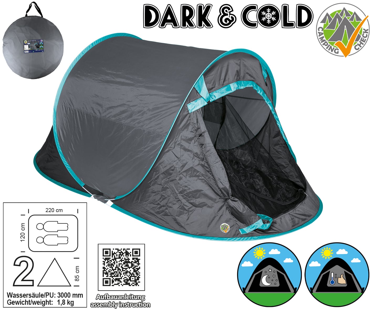 Popup-Zelt für 2 Personen 1 Popup-Zelt für 2 Personen