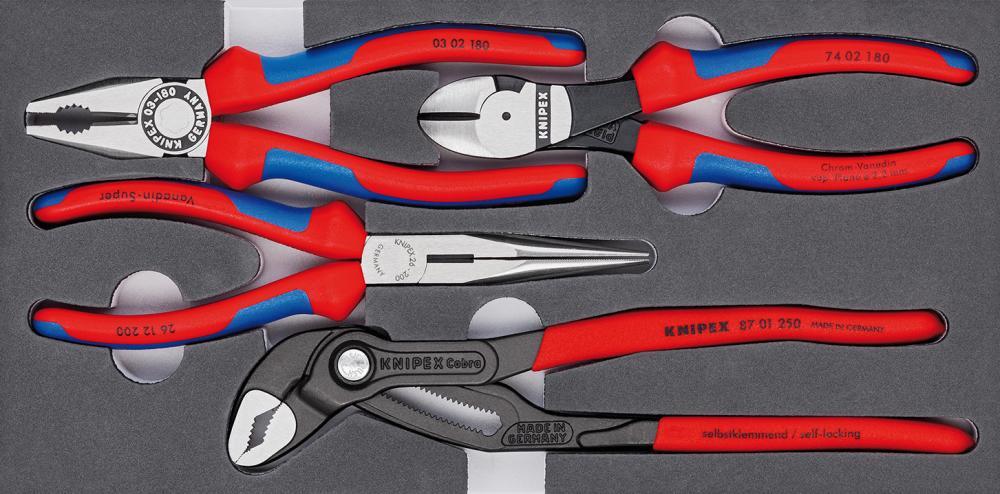 Zangen-Satz Basic mit Schaumeinlage 4-teilig KNIPEX 1 Zangen-Satz Basic mit Schaumeinlage 4-teilig KNIPEX