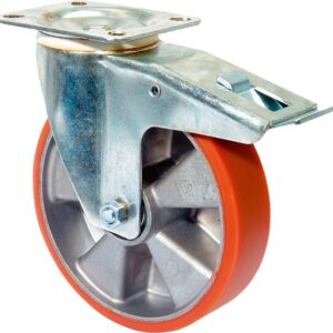 Lenkrolle 200mm L420.B90 Platte,Polyu.Guss,KL,FestL420.B90.202