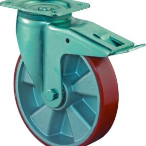 Lenkrolle 200mm L620.B90 Pl.,Polyure Guss,KL,Fest L620.B90.200