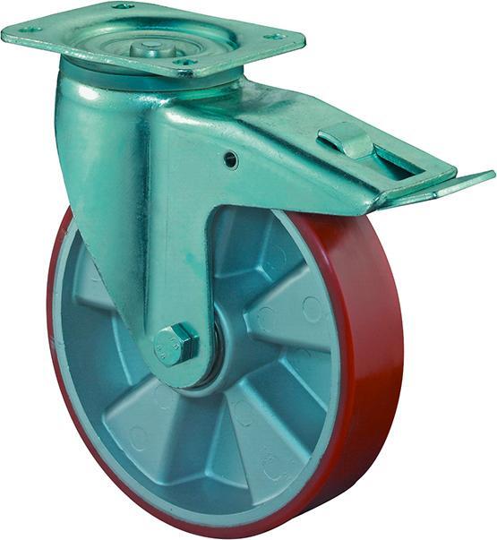 Lenkrolle 200mm L620.B90 Pl.,Polyure Guss,KL,Fest L620.B90.200 1 Lenkrolle 200mm L620.B90 Pl.,Polyure Guss,KL,Fest L620.B90.200