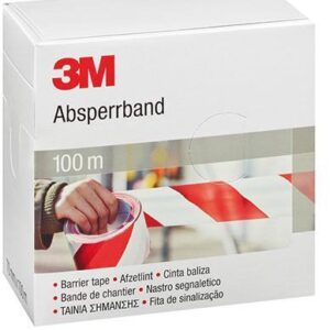 Absperrband 70mm x 100m rot-weiß 3M