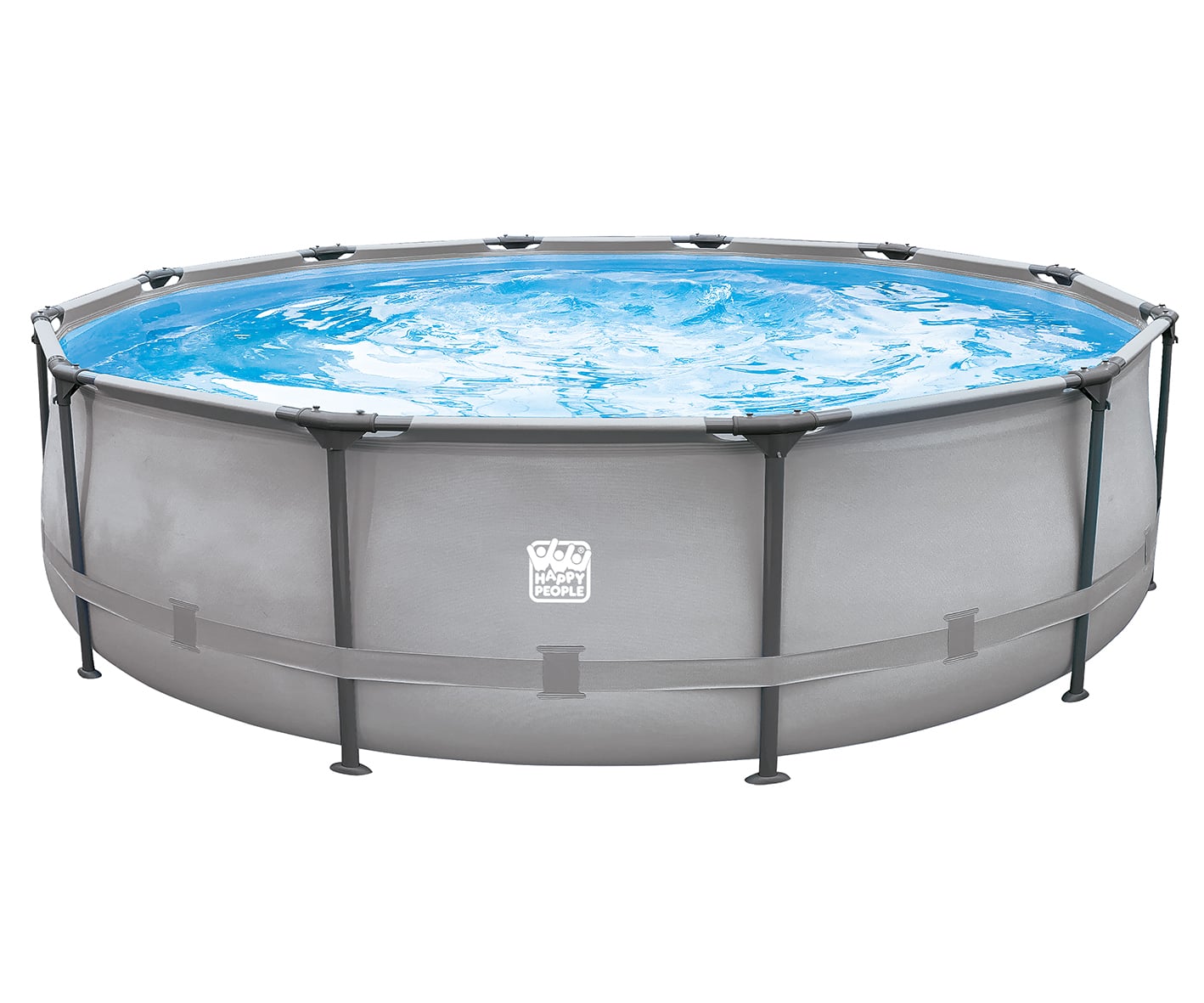 Stahlrahmenpool-Set mit Filterpumpe, grau 1 Stahlrahmenpool-Set mit Filterpumpe, grau