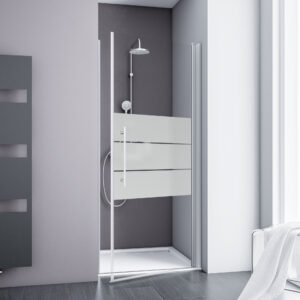 Alexa Syle 2.0 Drehtür für Nische, Depoli light, alu-natur, 80x192cm