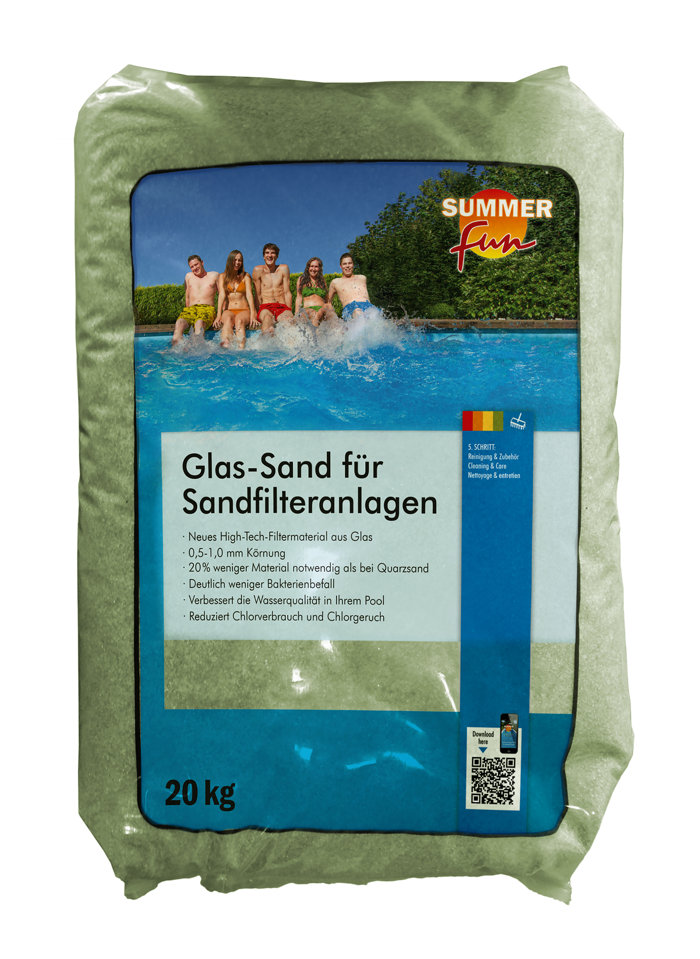 Glassand für Sandfilteranlagen Körnung 0,5 - 1,00 mm Sack / 20kg 1 Glassand für Sandfilteranlagen Körnung 0,5 - 1,00 mm Sack / 20kg