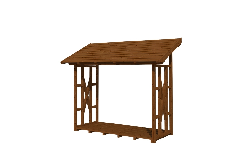 Holzunterstand Paul 2, 290x126cm 1 Holzunterstand Paul 2, 290x126cm