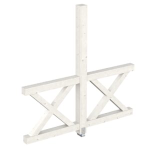 Seitenwand Andreaskreuz, freistehehend Fichte