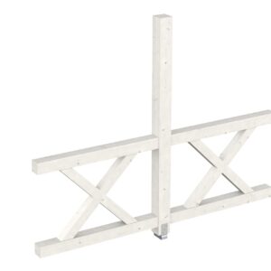 Seitenwand Andreaskreuz, freistehehend Fichte