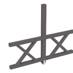 Seitenwand Andreaskreuz, freistehehend Fichte