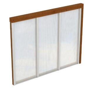 Seitenwand m. Polycarbonatplatten Douglasie