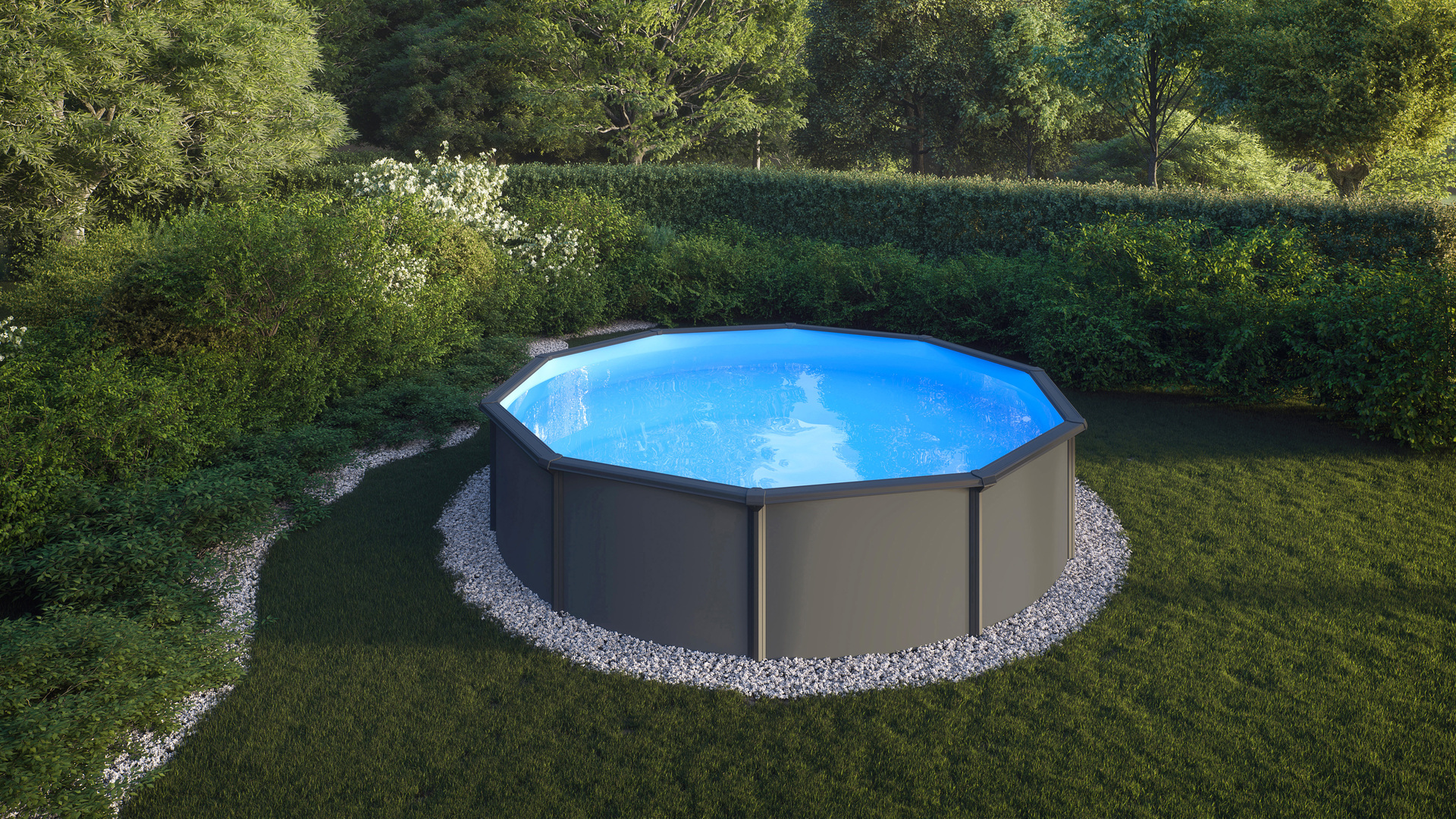 Rundbecken-Set Classic Anthrazit 1 Rundbecken-Set Classic Anthrazit