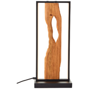 Chaumont LED Tischleuchte schwarz/holz H50cm
