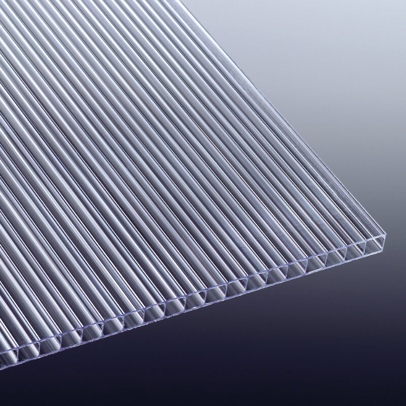polycarbonat stegdoppelplatte mini glasklar 10mm stark 600mm breit