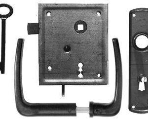 Universal Kastenschloss mit Drücker mit Kloben Nr. 89-107 K