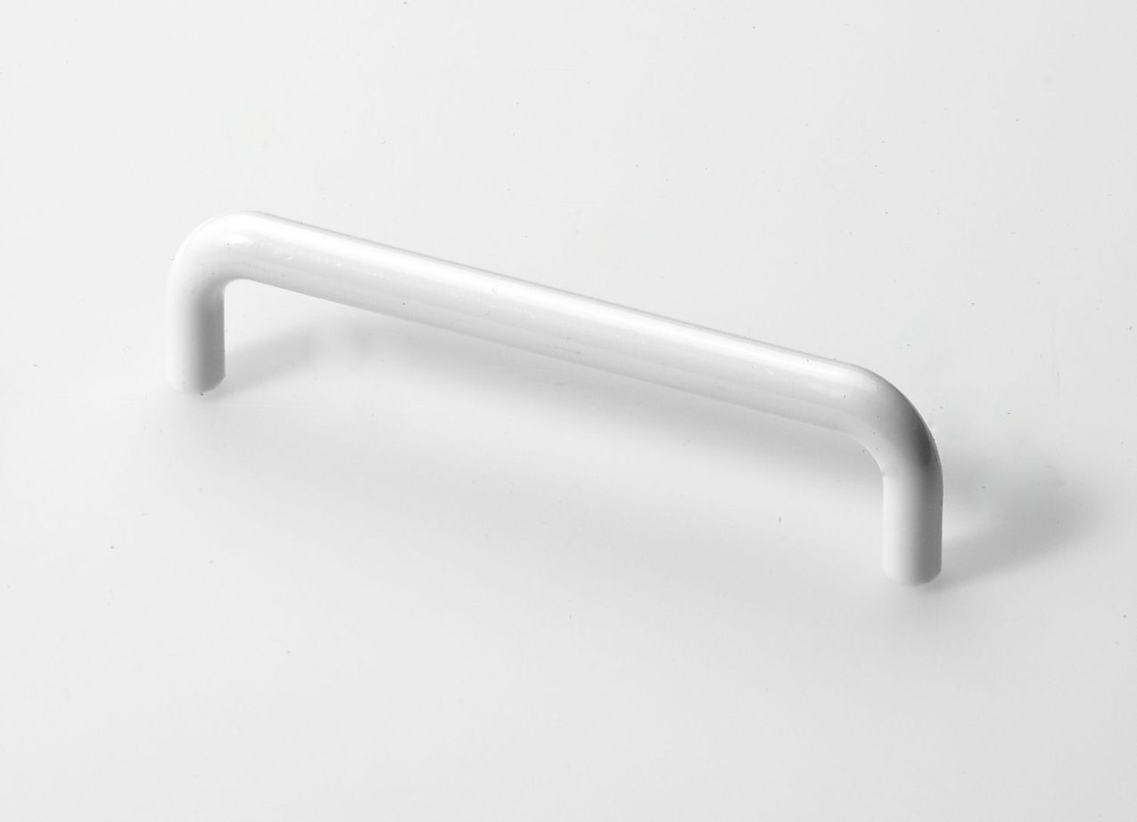 Möbelgriff,  128 mm, Ø 10 x 138 x 34,5 mm, Kunststoff, weiß