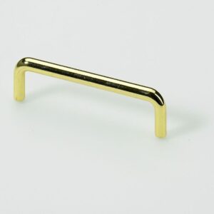 Möbelgriff,  96 mm, 104,5 x 8 x 28 mm, Stahl, vermessingt