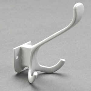 Hut- & Mantelhaken, 66 x 108 x 98 mm, Zinkdruckguss weiß