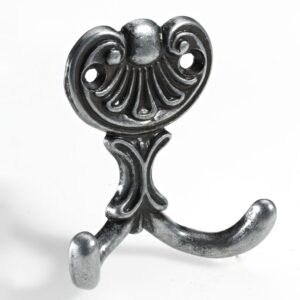 Mantelhaken, 60 x 67 x 22 mm, Zinkdruckguss brüniert, silberfarben