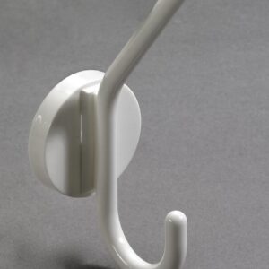 Garderobenhaken, 56 x 150 x 70 mm, Kunststoff weiß