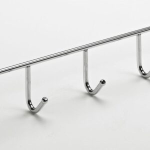 Hakenleiste, 5 Haken, 350 x 52 x 35 mm, Stahl verchromt