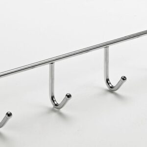 Hakenleiste für Unterbaumontage, 4 Haken, 275 x 52 x 35 mm, Stahl verchromt