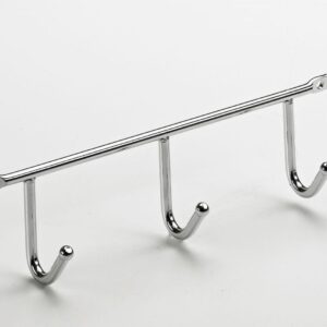 Hakenleiste, 3 Haken, 200 x 52 x 35 mm, Stahl verchromt