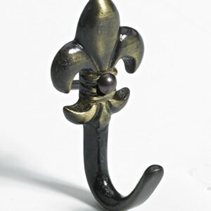 Zierhaken, 20 x 42 x 20 mm, Zinkdruckguss vermessingt, brüniert