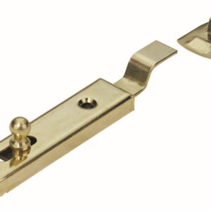 Möbelriegel gekröpft, 70 x 16 mm, Stahl, vermessingt