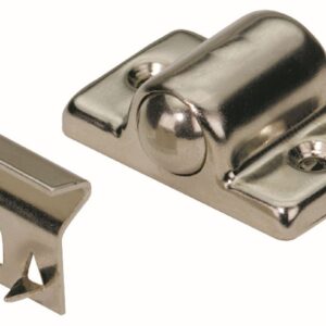 Kugelschnäpper mit Stahlkugel, 30 x 12 x 20 mm, Stahl, vernickelt