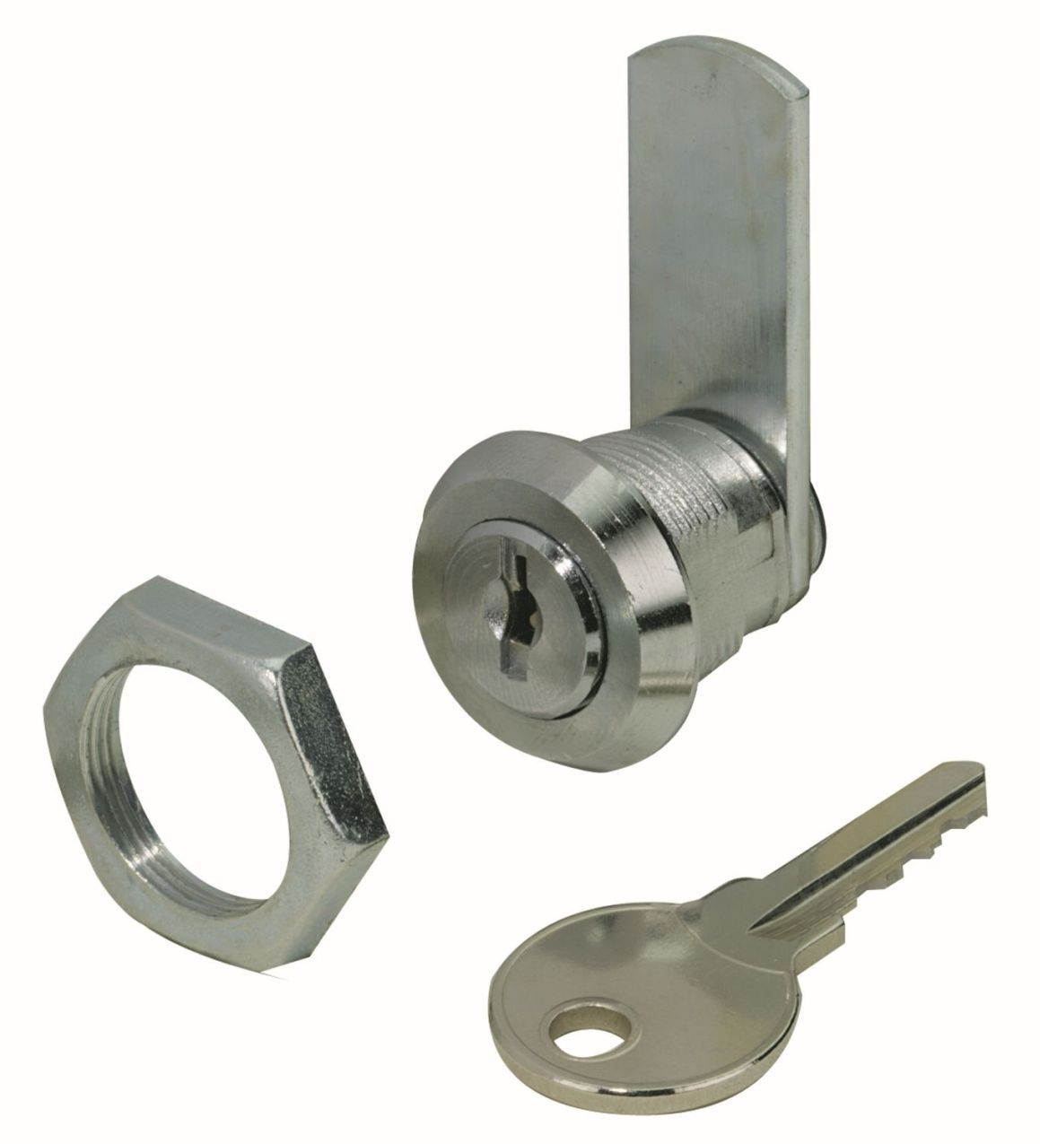 Zylinderhebelschloss mit geradem Riegel, unterschiedlich schließend, Zylinder Ø 19 mm, Türstärke max. 8 mm