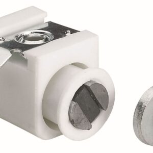 Aufschieb-Magnetschnäpper 2 kg, verstellbar, 16 x 18 x 21,5 mm, verzinkt, weiß